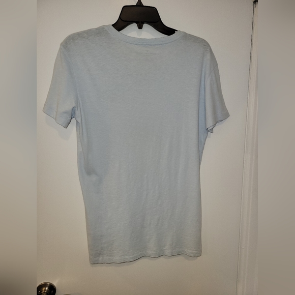 American Eagle Outfitters Light Blue V-neck Cotton Tee NWT - Picture 3 of 4
